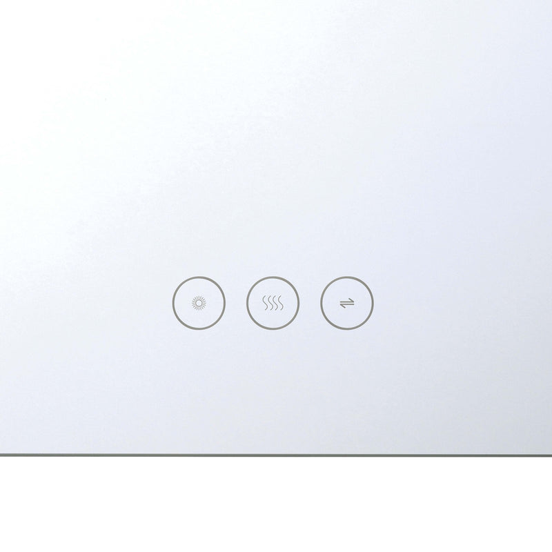 Golden Lighting Starlight 30in Rectangular LED Lighted Mirror | Modern Matte White Steel and Clear Glass Rose | Bathroom | Model 8195-30M WHT-B
