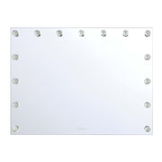 Golden Lighting StarLight 48in LED Lighted Bathroom Mirror | Matte White Steel with Clear Acrylic Globe | Vanity & Dressing | Model 8195-48M WHT-A