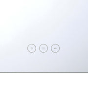 Golden Lighting StarLight 48in LED Lighted Bathroom Mirror | Matte White Steel with Clear Acrylic Globe | Vanity & Dressing | Model 8195-48M WHT-A