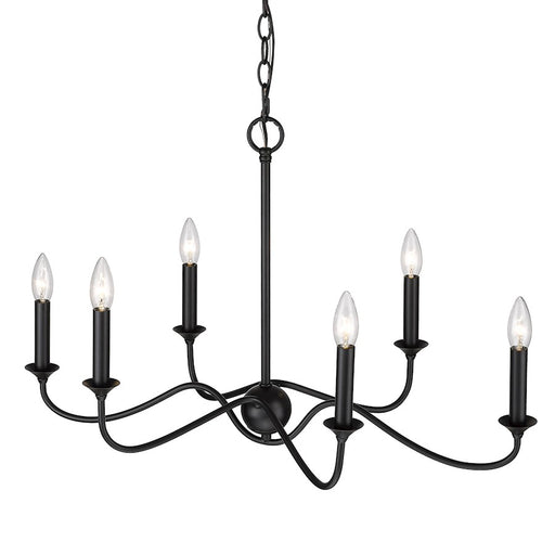 Golden Lighting Tierney Linear Pendant, Matte Black