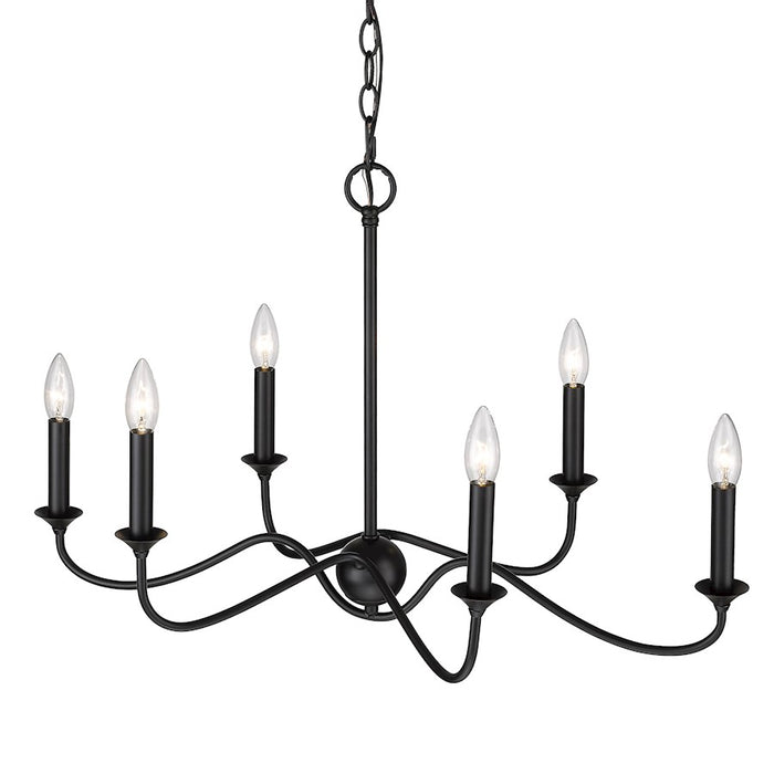 Golden Lighting Tierney Linear Pendant, Matte Black