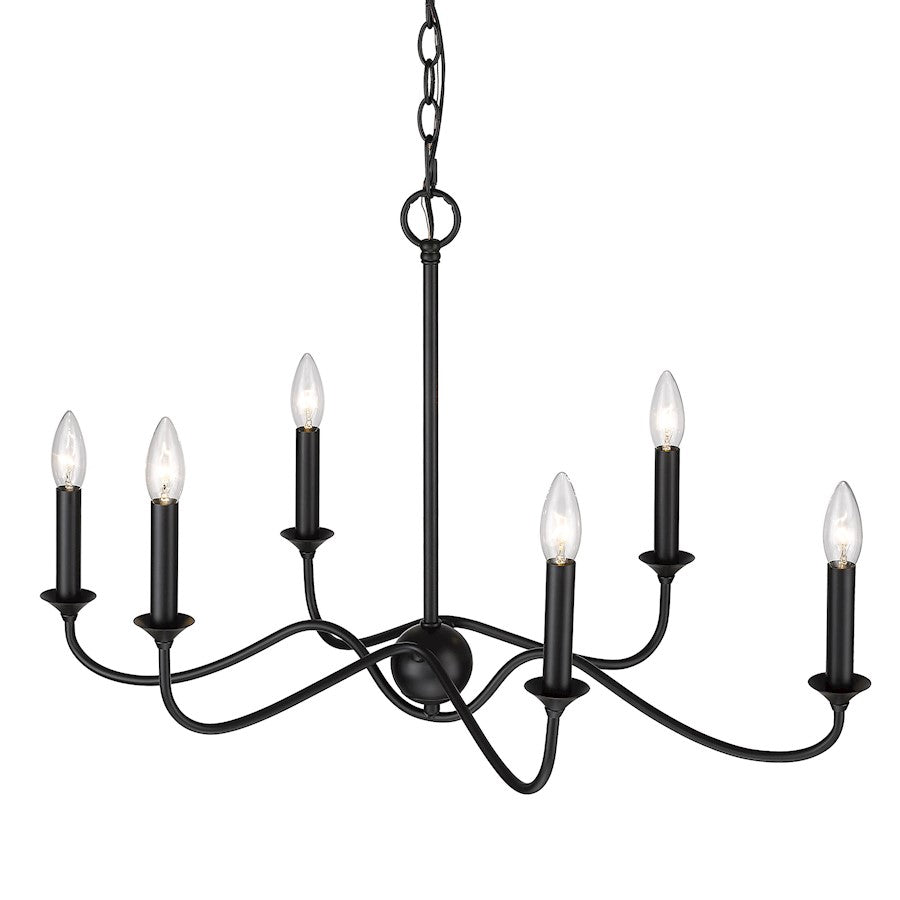 Golden Lighting Tierney Linear Pendant, Matte Black