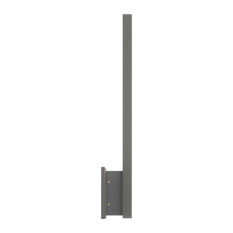Golden Lighting Enso 18in Integrated LED Outdoor Wall Light | Modern Smooth Gray Aluminum | Entryway & Patio | 369.5 Lumens | Model 8432-OWL18 SGY