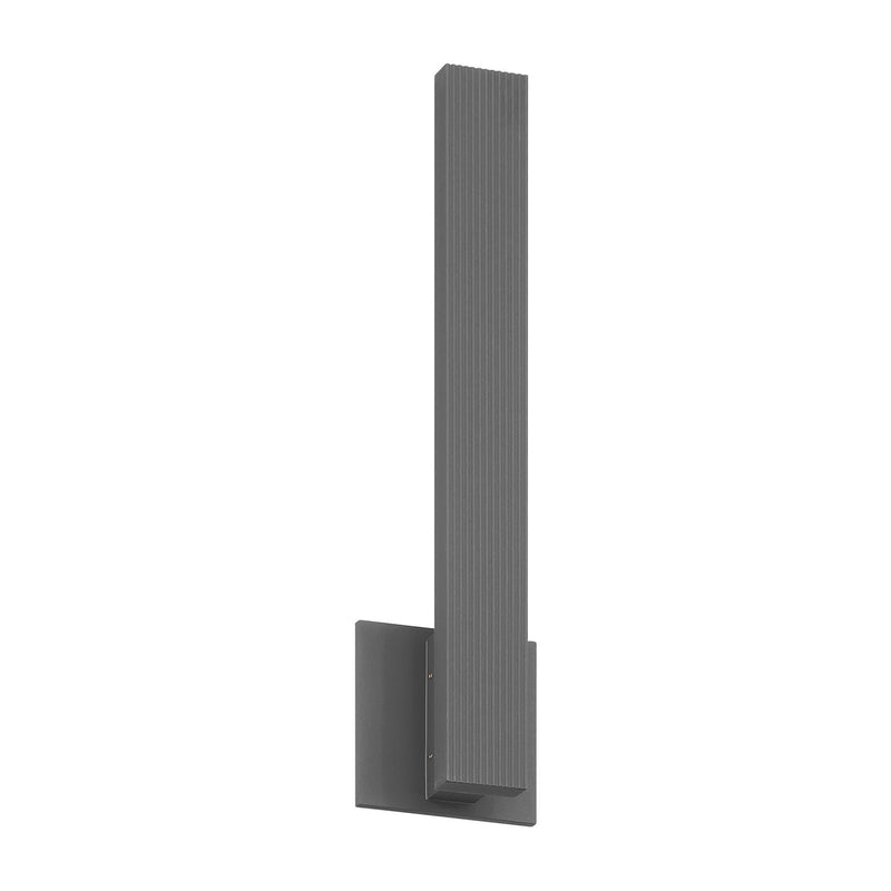 Golden Lighting Enso 18in Integrated LED Outdoor Wall Light | Modern Smooth Gray Aluminum | Entryway & Patio | 369.5 Lumens | Model 8432-OWL18 SGY