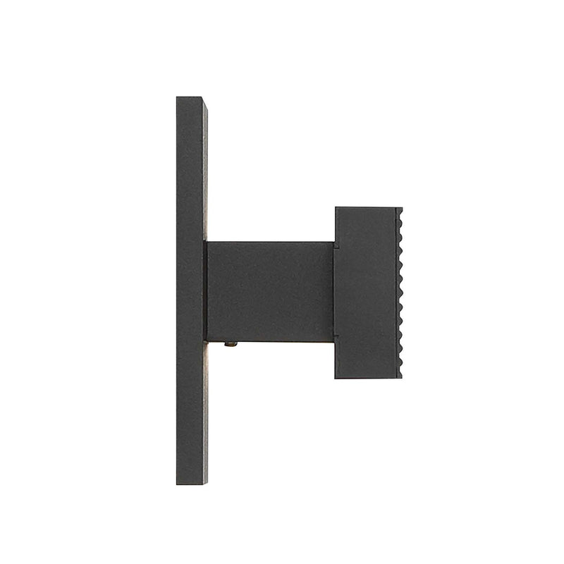 Golden Lighting Enso 18in Integrated LED Outdoor Wall Light | Modern Textured Black Aluminum | Front Door & Patio | Model 8432-OWL18 TBK