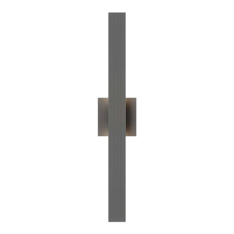 Golden Lighting Enso 24in Integrated LED Outdoor Wall Light | Modern Smooth Gray Aluminum | Entryway & Patio | Model 8432-OWL24 SGY