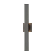 Golden Lighting Enso 24in Integrated LED Outdoor Wall Light | Modern Smooth Gray Aluminum | Entryway & Patio | Model 8432-OWL24 SGY