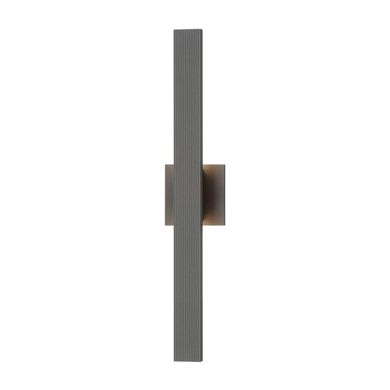 Golden Lighting Enso 24in Integrated LED Outdoor Wall Light | Modern Smooth Gray Aluminum | Entryway & Patio | Model 8432-OWL24 SGY