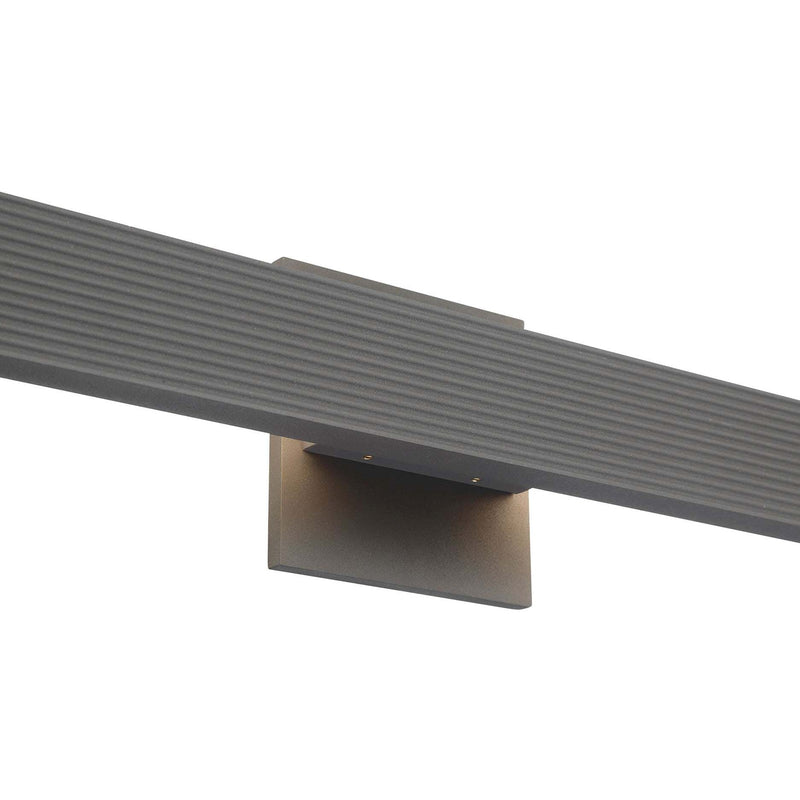 Golden Lighting Enso 24in Integrated LED Outdoor Wall Light | Modern Smooth Gray Aluminum | Entryway & Patio | Model 8432-OWL24 SGY