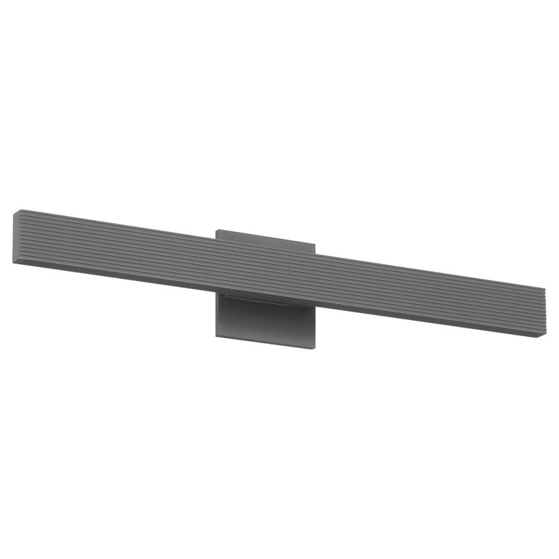 Golden Lighting Enso 24in Integrated LED Outdoor Wall Light | Modern Smooth Gray Aluminum | Entryway & Patio | Model 8432-OWL24 SGY
