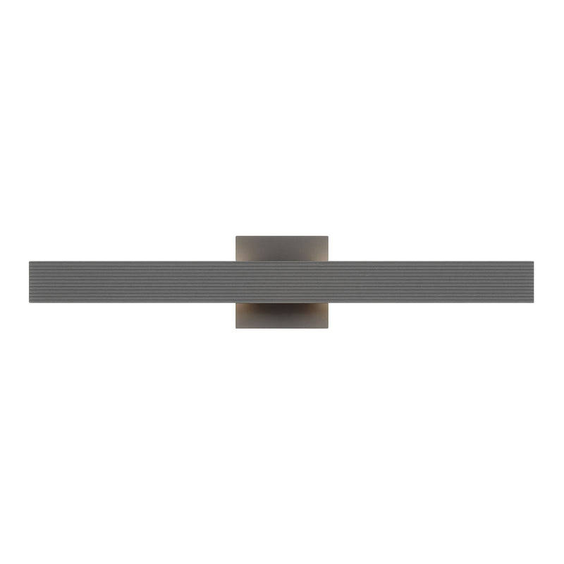 Golden Lighting Enso 24in Integrated LED Outdoor Wall Light | Modern Smooth Gray Aluminum | Entryway & Patio | Model 8432-OWL24 SGY