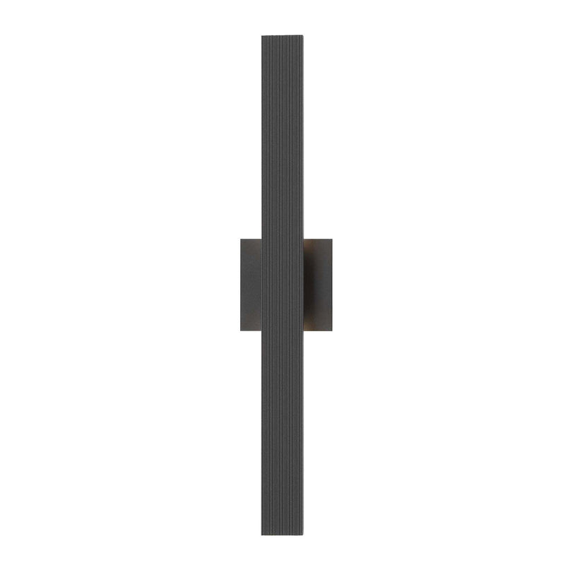 Golden Lighting Enso 24in 1-Light Outdoor Wall Light | Modern Textured Black Aluminum | Entryway & Patio | 24 x 2.75 x 4.5 in | Model 8432-OWL24 TBK