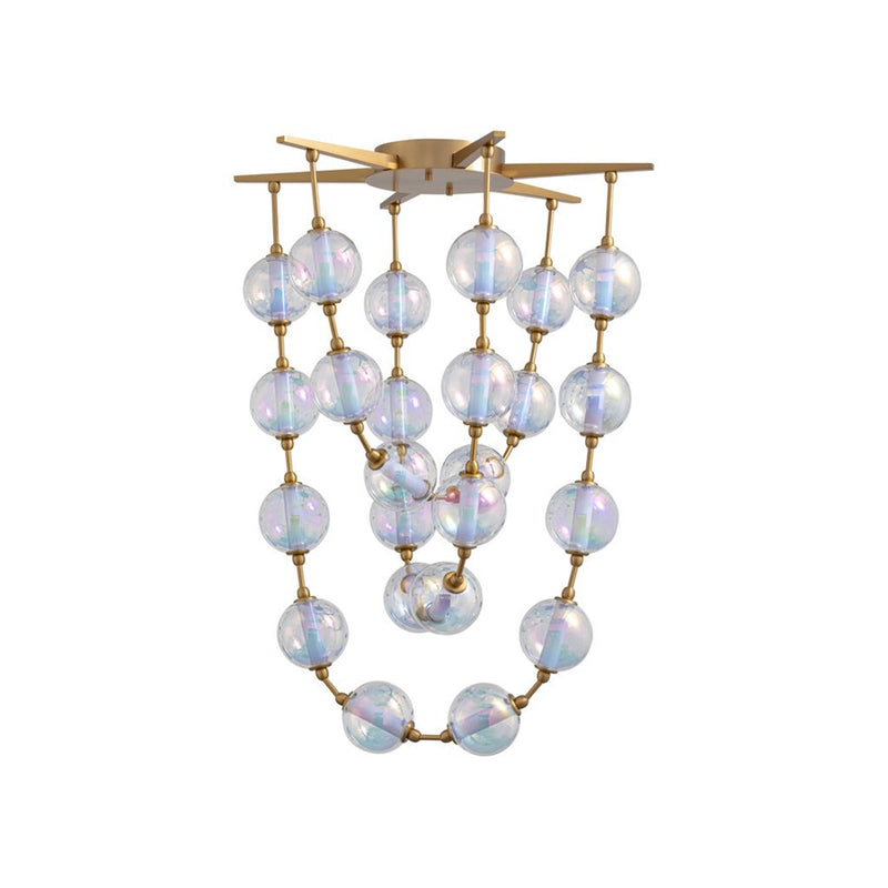 Golden Perla 28" LED Pendant, Brushed Champagne Bronze/Clear Glass - 9013-28BCB