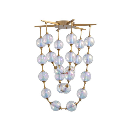 Golden Perla 28" LED Pendant, Brushed Champagne Bronze/Clear Glass - 9013-28BCB