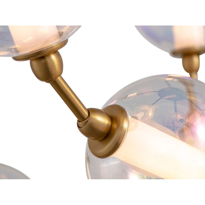 Golden Perla 34" LED Pendant, Brushed Champagne Bronze/Clear Glass