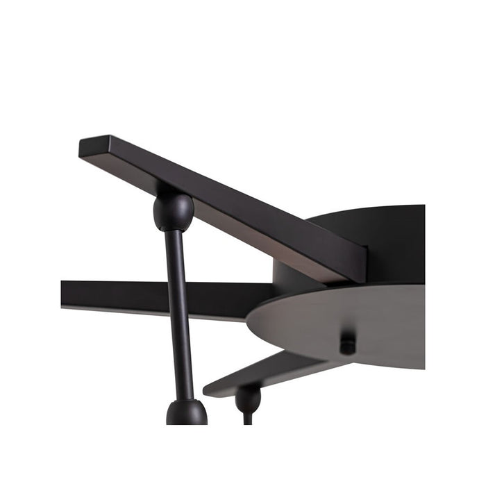 Golden Lighting Perla 34" LED Pendant, Matte Black/Clear Glass