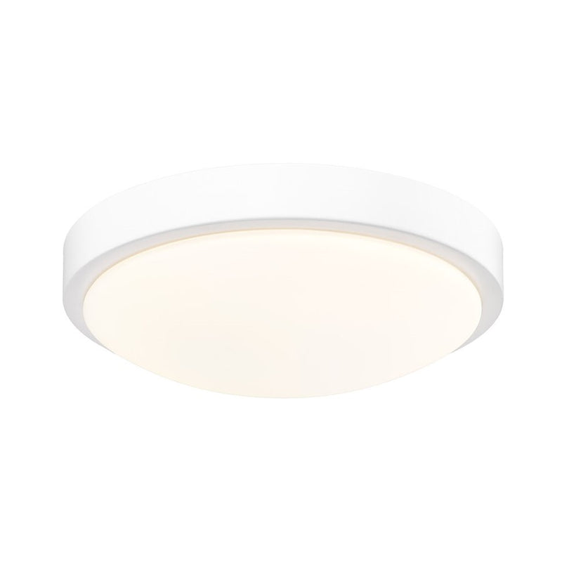 Golden Gabi 10" Wide LED Flush Mount, Matte White/Opal