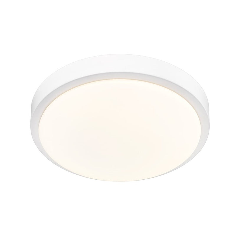 Golden Gabi 10" Wide LED Flush Mount, Matte White/Opal