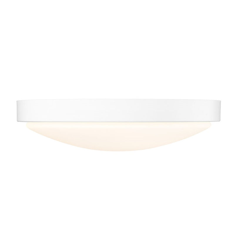 Golden Gabi 13" Wide LED Flush Mount, Matte White/Opal