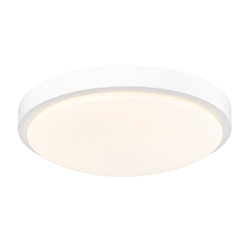 Golden Gabi 13" Wide LED Flush Mount, Matte White/Opal