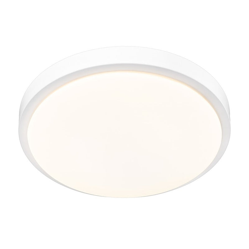 Golden Gabi 13" Wide LED Flush Mount, Matte White/Opal