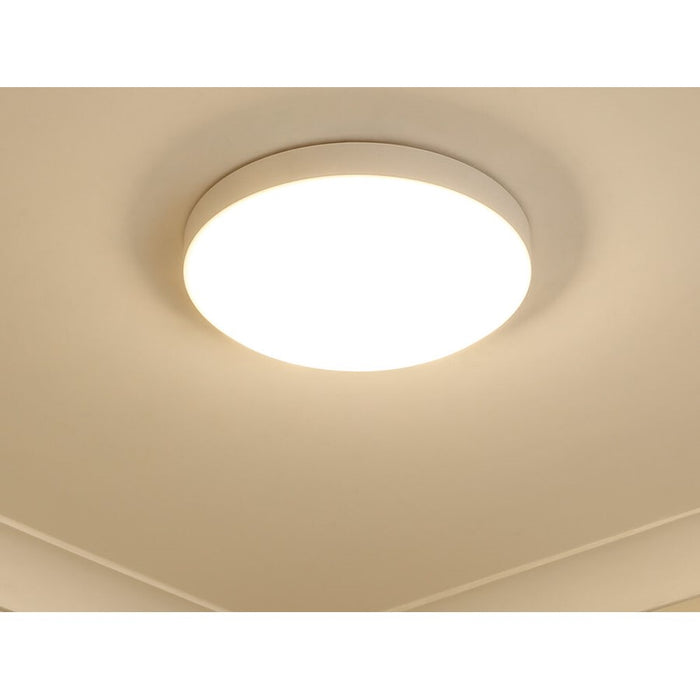 Golden Gabi 13" Wide LED Flush Mount, Matte White/Opal
