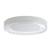 Golden Lighting Ondulada 16in Integrated LED Flush Mount | Modern Sand White and Clear Glass | Hallway & Bathroom | Model 9518-16 SNW-CLR