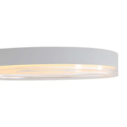 Golden Lighting Ondulada 16in Integrated LED Flush Mount | Modern Sand White and Clear Glass | Hallway & Bathroom | Model 9518-16 SNW-CLR