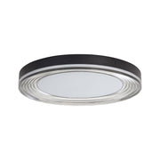 Golden Lighting Ondulada 20in LED Flush Mount | Modern Sand Black and Smoky Acrylic | Hallway & Bedroom | Model 9518-20 SNB-SMK