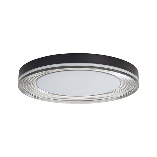 Golden Lighting Ondulada 20in LED Flush Mount | Modern Sand Black and Smoky Acrylic | Hallway & Bedroom | Model 9518-20 SNB-SMK