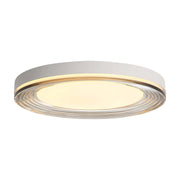 Golden Lighting Ondulada 20in 1-Light Flush Mount | Modern Sand White and Smoky Acrylic | Hallway & Bedroom Ceiling Light | Model 9518-20 SNW-SMK