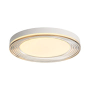 Golden Lighting Ondulada 20in 1-Light Flush Mount | Modern Sand White and Smoky Acrylic | Hallway & Bedroom Ceiling Light | Model 9518-20 SNW-SMK