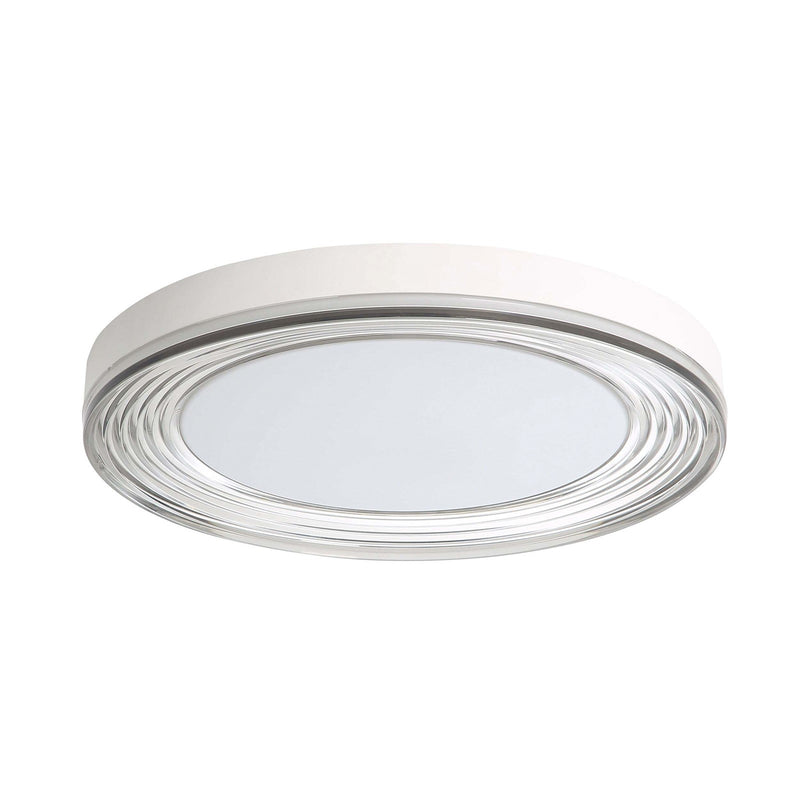 Golden Lighting Ondulada 20in 1-Light Flush Mount | Modern Sand White and Smoky Acrylic | Hallway & Bedroom Ceiling Light | Model 9518-20 SNW-SMK