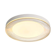 Golden Lighting Ondulada 20in 1-Light Flush Mount | Modern Sand White and Smoky Acrylic | Hallway & Bedroom Ceiling Light | Model 9518-20 SNW-SMK