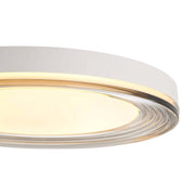 Golden Lighting Ondulada 20in 1-Light Flush Mount | Modern Sand White and Smoky Acrylic | Hallway & Bedroom Ceiling Light | Model 9518-20 SNW-SMK