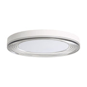 Golden Lighting Ondulada 20in 1-Light Flush Mount | Modern Sand White and Smoky Acrylic | Hallway & Bedroom Ceiling Light | Model 9518-20 SNW-SMK