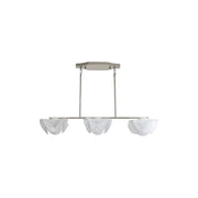 Golden Glacier LED Linear Pendant, Polished Nickel/Icy Glass - 9608-LPPN