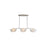 Golden Glacier LED Linear Pendant, Polished Nickel/Icy Glass