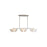 Golden Glacier LED Linear Pendant, Polished Nickel/Icy Glass