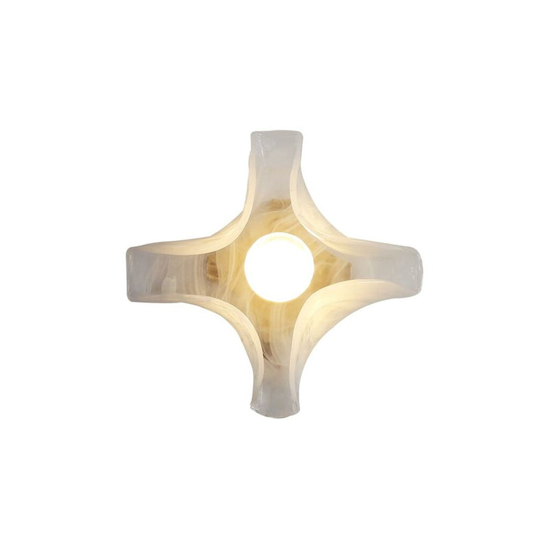 Golden Glacier 1 Light Wall Sconce, Polished Nickel/Icy Glass