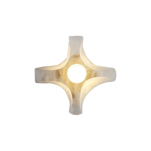 Golden Glacier 1 Light Wall Sconce, Polished Nickel/Icy Glass