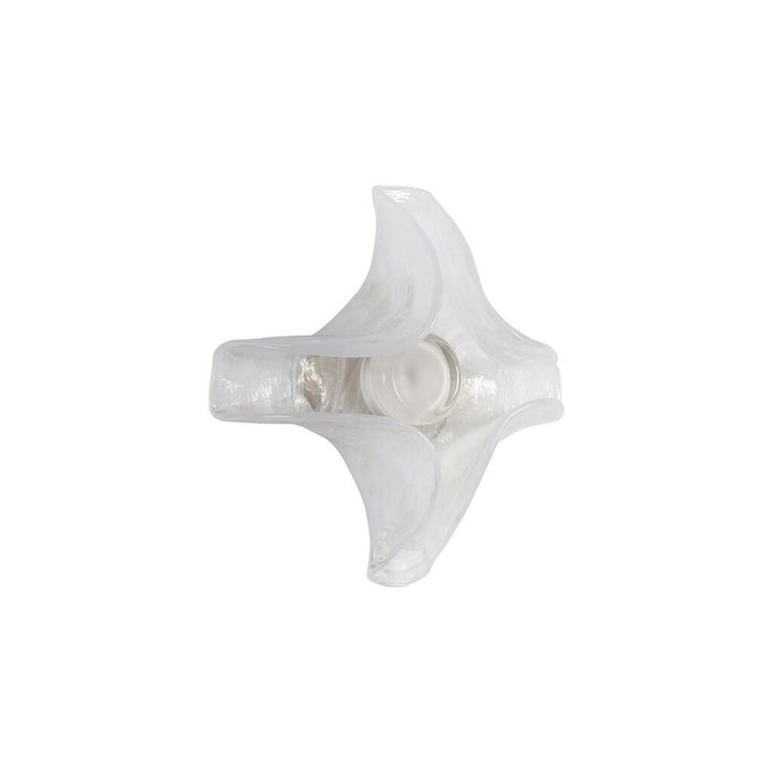 Golden Glacier 1 Light Wall Sconce, Polished Nickel/Icy Glass