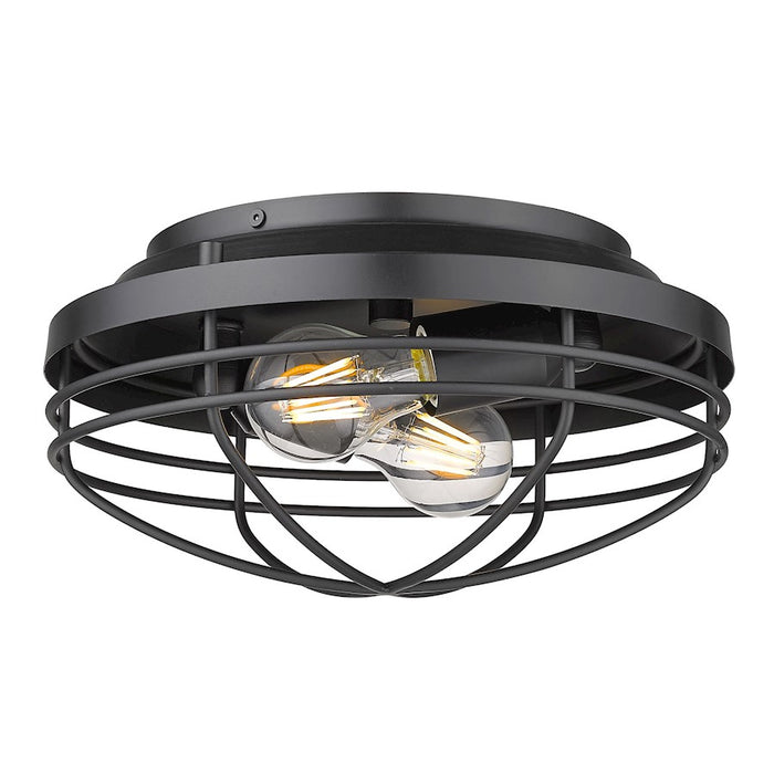 Golden Lighting Seaport 2 Light Flush Mount