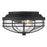 Golden Lighting Seaport 2 Light Outdoor Flush Mount, Black (UV)