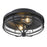 Golden Lighting Seaport 2 Light Outdoor Flush Mount, Black (UV)