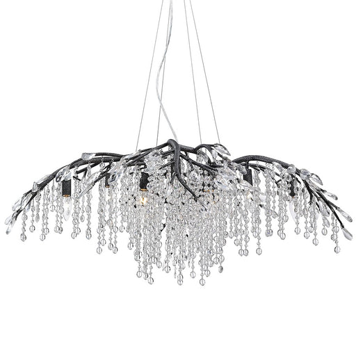 Golden Lighting Autumn Twilight Large Chandelier, Black Iron