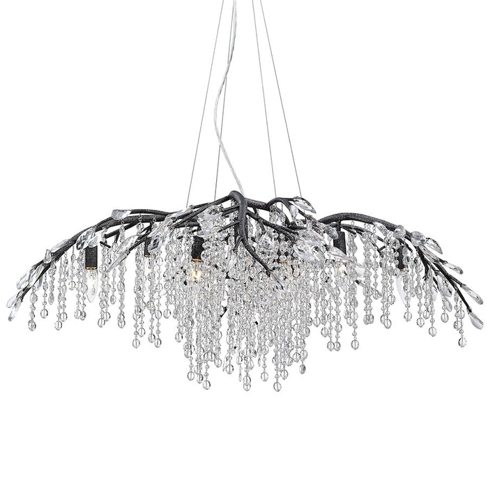 Golden Lighting Autumn Twilight Large Chandelier, Black Iron