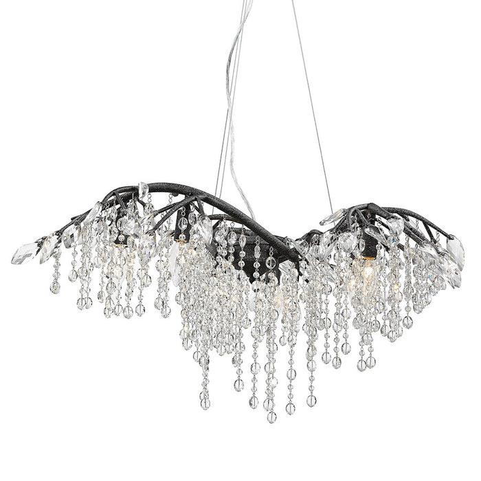 Golden Lighting Autumn Twilight Large Chandelier, Black Iron