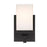 Golden Lighting Maddox 1 Light Wall Sconce, Matte Black/Opal