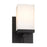 Golden Lighting Maddox 1 Light Wall Sconce, Matte Black/Opal
